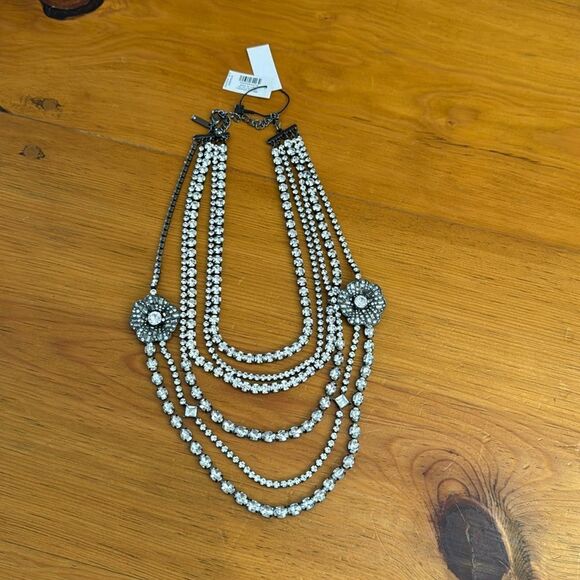 NWT White Housee Black Market Rose Statement Necklace - Picture 7 of 9